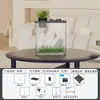 Acuario de Plástico para el Hogar, Tanque No Reflectante para Peces Dorados, Acuario Multifuncional, Mini Tanque para Guardar Peces Ornamentales Acrílicos