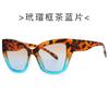 Novos óculos de sol da moda com armação de olho de gato, combinando com a cor 5649, óculos de sol femininos Street Shot, personalizados e modernos