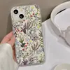 Funda de teléfono mate con temática floral y de plantas para iPhone 17 Pro Max, Apple 16, 17/15, anticaída, 14 transparente, 13