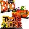 Decoración de Halloween Adornos de Madera para Escritorio Accesorios para Fotos de Fiesta Castillo Bruja Calabaza Accesorios de Decoración de Ambiente