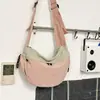 Bolso bandolera de nailon de gran capacidad, casual, ligero, deportivo, impermeable, bolso para el trabajo, bandolera de un solo hombro con bloques de color, bolso tipo dumpling