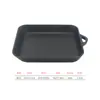 Plancha de hierro fundido para barbacoa de oreja única estilo coreano plato de hierro para bistec de restaurante comercial plato de barbacoa sartén para freír para barbacoa casera plato para pescado a la parrilla de mango único