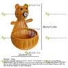Cesto de Armazenamento Tecido em Vime Sintético Puramente Artesanal em Forma de Animal, Urso Abraço, Fofo, Impermeável, Decorativo, Presente, Personalização