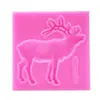 Molde de Silicone para Fondant de Rena de Natal Cervo Decoração de Bolo de Chocolate