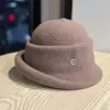 Elegante sombrero de lana estilo Hepburn francés para mujer, otoño e invierno, con un toque sofisticado y de alta gama, gorro de pescador tejido, cálido y elegante