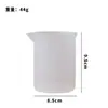Copo Medidor de Silicone de Grau Alimentício Mais Vendido Transfronteiriço com Copo Graduado Visível Copo Medidor Macio Semi-Transparente de Silicone para Cozinha Casa Confeitaria