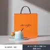 Conjunto de Xícara e Pires de Café em Cerâmica com Colher, Caneca Exquisita de Alto Padrão, Xícara Estética para Chá da Tarde