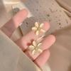 Clips de Orelha Florais Frescos e Delicados para Mulheres, Suaves e Elegantes, Clips de Orelha de Bobina de Mosquito Sem Furo, Luxo Leve com um Toque Sofisticado, Brincos de Flor de Íris