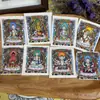 Thangka Puramente Pintado a Mano de Xizang y Nepal, Guardián del Zodíaco Ocho 4x5 Tarjeta Corazón