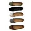 Zapatos de ballet de lunares estilo coreano con punta cuadrada que aumentan la altura, sin cordones, modelo nuevo 26 otoño/invierno, estilo delicado, zapatos Mary Jane de suela blanda