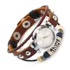 Reloj Pulsera Retro Hecho a Mano de Piel de Vaca para Hombre, Reloj de Cuarzo Estilo Punk, Suministro Transfronterizo, Reloj con Hebilla de Correa Ancha de Cuero