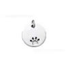 Acero Inoxidable Cuadrado Cabeza de Gato Cuadrado Redondo Pata de Perro Colgante Etiqueta en Blanco para DIY Grabado Láser Material Metálico