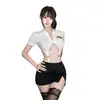 Lencería sexy tamaño matrimonial, sexy azafata, secretaria, oficial de policía mujer, uniforme de oficial, disfraz seductor y apasionado para juegos de rol
