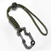 Gancho Tático Novo para Exterior Transfronteiriço Mosquetão para Mochila Mosquetão de Camping Corda Paracord de Emergência Chaveiro Corda Anti-Perda
