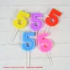 Vela digital colorida infantil grande presente de aniversário de celebridade da Internet TikTok festa layout infantil criativo cena romântica
