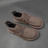 Zapatos de invierno para hombre con forro polar, cálidos, acolchados de algodón, piel auténtica, zapatos de otoño e invierno, de caña alta, combinan con todo, estilo británico, Botas Martin, zapatos casuales