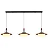 Luminária Pendente Vintage Estilo Francês para Restaurante, Estilo Retro Wabi-Sabi, Sensação de Alto Padrão, Pendente Longo de Três Cabeças em Madeira Maciça para Mesa de Jantar e Balcão de Bar, Luminária Pendente para Proteção dos Olhos