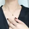 Colar de Prata 925 Esterlina Estilo Coreano com Pingente de Conta Gota para Mulheres, Corrente de Clavícula Minimalista Chique Prata Estilo Francês Nicho Ins
