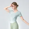 Traje de Baile Top para Mujer Cuello en V Aspecto Delgado Traje de Baile Clásico Danza Moderna Estilo Nacional Nuevo Ropa Traje de Práctica de Baile para Adultos