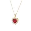 Collar para Mujer, Estilo Celebridad de Internet, Zircón en Forma de Corazón, Floral, Colgante de Diseño Nuevo Nicho, Set Elegante, Cadena de Collar de Acero Titanio
