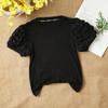Camiseta Básica de Manga Abullonada para Niña Nueva Colección Primavera-Otoño 2026 Camiseta Elegante de Manga Larga para Niños y Bebés Estilo Coreano