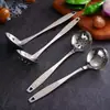 Conjunto de Utensílios de Cozinha Exclusivo em Aço Inoxidável para Panela Quente, Colher de Sopa Espessada Estendida, Colher Escorredora, Colher de Mingau