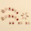 Estilo ins unhas usáveis fofas francesas adesivos de arte de unha joaninha 2026 novo produto unhas postiças removíveis atacado
