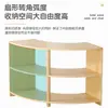 Armário de Jardim de Infância Estante de Armazenamento de Brinquedos Infantis Madeira Maciça Armário Montessori para Livros Ilustrados Estante de Livros Armário de Canto Multicamadas