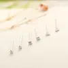 Pendientes de botón de plata de ley S925 en forma de estrella, cuadrados y triangulares - pendientes geométricos mini, delicados, minimalistas con un diseño único