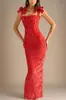 Vestido Largo Ajustado de Verano 2026 Estilo Europeo y Americano Transfronterizo Lujo Ligero con Lazo Bordado Hueco Cuello en U
