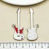 6 Instrumentos Musicais Coloridos Simples e Versáteis com Pingentes de Gotejamento de Óleo para Guitarra em Liga Metálica Correntes Criativas para Suéter Colares Acessórios de Joias