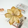 Flores de Natal novas e populares na cor marrom Maillard, decorações de árvore de Natal em tecido de alta qualidade, flores artificiais para o Natal