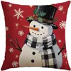 Almofada de Natal com Cena de Neve no Inverno para Sofá, Sala de Estar, Encosto, Almofada para Dormir, Almofada Decorativa para Carro com Atmosfera Natalina e Festiva