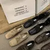Sapatos de Couro Pretos Estilo Britânico Retrô com Cadarço Plano para Mulheres, Mocassins da Moda Primavera e Outono 2026 com Bico Quadrado