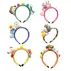 Diadema de Tejido de Lana para Niños Muñeco de Tela Perro de Nariz Larga Diadema para Niña No Aprieta la Cabeza y No Presiona el Cabello Accesorio para la Cabeza de Niña