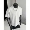Camisa Polo Masculina Manga Curta Falsa Duas Peças Gola Patchwork Ombro Normal Camiseta Verão X64205-Tp30 Controle de Preço 58