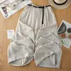 Pantalones Elegantes de Pierna Ancha Cortos Estilo Old Money para Mujer, Verano 2026, Delgados, Relajados, Sueltos, Adelgazantes, de Secado Rápido Yamamoto Casual