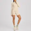 Conjunto de chaqueta de yoga transfronterizo, conjunto de top de manga larga con cremallera de secado rápido, conjunto de pantalones de yoga transpirables que absorben la humedad para deportes de running para mujer