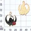 Venta Caliente Transfronteriza Aleación con Goteo de Aceite Estilo Gótico de Halloween Colgante de Cuervo Colgante Accesorios de Joyería para Pulsera Collar DIY