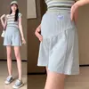 Shorts de Maternidad Verano Estilo Delgado para Uso al Aire Libre 2026 Modelo Nuevo, Pantalones de Pierna Ancha Que No Aprietan el Vientre, Largo Tres Cuartos Ropa de Maternidad de Verano