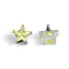 Pendientes de Titanio F136 con Zirconia de Estrella de Cinco Puntas Estrella G23 Aleación de Titanio Joyería para Perforación Clavo para Hélice Auricular Clavo para Labio