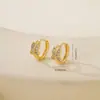 Pendientes de Lujo Ligero Accesorios de Joyería Semi-terminados Material Hecho a Mano Metal Incrustado Zirconia Hebilla de Oreja Pendientes Elegantes Versátiles