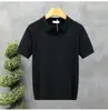 Camisa de punto de alta calidad con cuello, polo de verano, manga corta, corte ajustado, color liso, simple y elegante, para hombre 2026