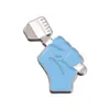 Traje Médico Serie Médica Creativa Forma de Jeringa Pin Broche de Aleación Azul Accesorios Insignia
