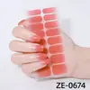 Fábrica Zhengxiang Personalizado OEM Cor Sólida Gradiente Filme para Esmalte de Unha Pasta de Unha 16 Dedos Transfronteiriço Adesivo Impermeável Pasta de Unha ODM
