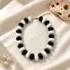 Colar com Contas Acrílicas Coloridas Grandes, Best-Seller Europeu e Americano, Feito à Mão, Estilo de Férias, Gargantilha para Mulheres