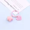 Dopamina Color Sólido Estrella de Cinco Puntas Corazón Colgante Anillo para Libro Llavero Llavero DIY Accesorios de Cuentas para Bolsos