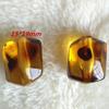 Comercio exterior en stock cuentas acrílicas imitación ámbar cuentas de leopardo de dos colores cuentas de carey de forma especial cuentas con patrón de resina cuentas redondas de acetato