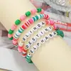 Pulsera para el Día de San Valentín Transfronteriza AliExpress Venta al por mayor Corazón de Amor Flor de Arcilla Blanda Pulsera de Cuentas con Letras Set de Joyería de Comercio Exterior