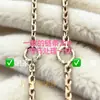 Colar Fred Fecho de Ferradura Pingente em Forma de U Totalmente Cravejado de Diamantes Fecho de Oito Corrente para Clavícula de Casal Corrente Torcida